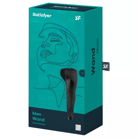 Satisfyer Men Wand - oplaadbare penistop vibrator - waterdicht - zwart