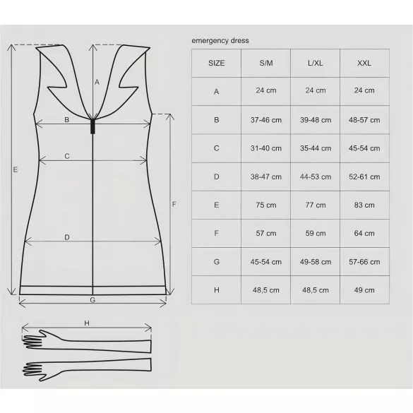 Obsessive Emergency - wit verpleegsterkostuum set (S/M)