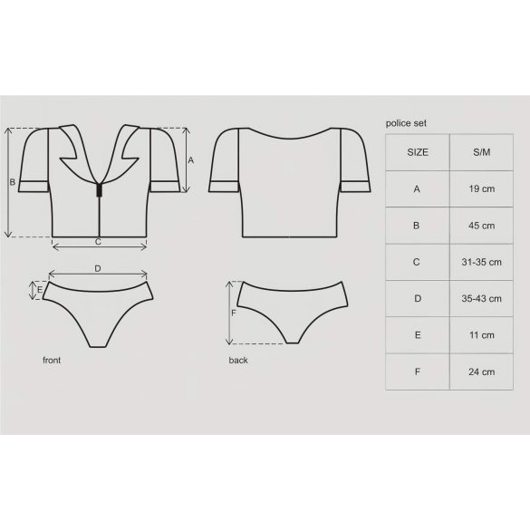 Obsessive Police - politie kostuum set - dames - maat S/M