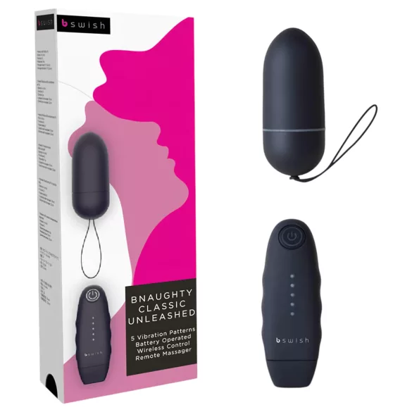 B SWISH - vibratie ei met afstandsbediening - zwart