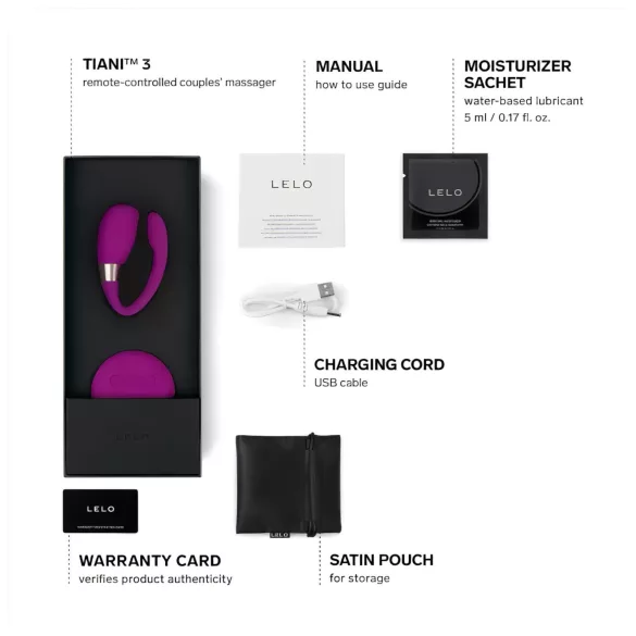 LELO Tiani 3 - koppel vibrator - siliconen - paars