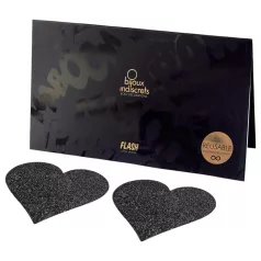 Bijoux Indiscrets - Tepelstickers hartvormig - zwart