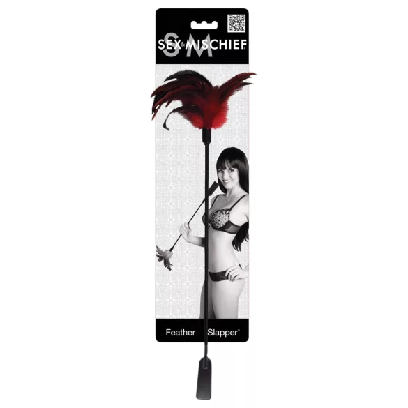 S&M - zweep en tickler - rood