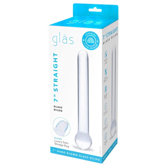GLAS - Klassieke glazen dildo (transparant)