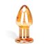 GLAS Over Easy - glazen anaalplug (goud)