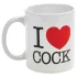 I Love Cock - mok, erotisch cadeau (wit)