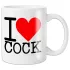 I Love Cock - mok, erotisch cadeau (wit)