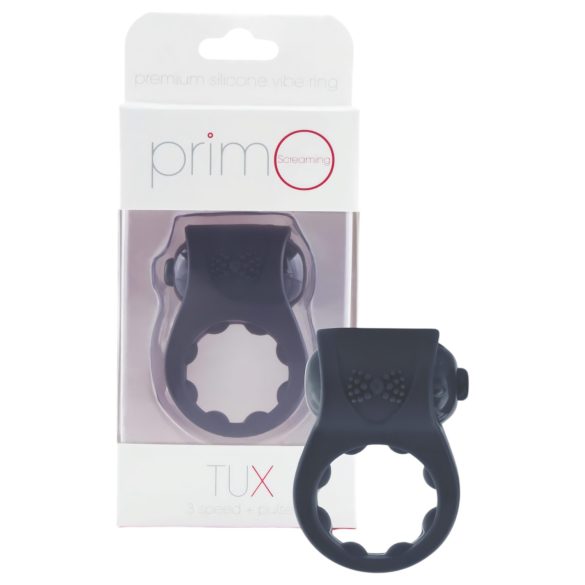Screaming PrimO Tux - waterdichte vibrerende penisring (zwart)