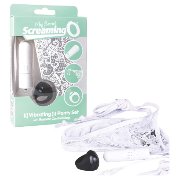 MySecret Screaming Slip - radiografische vibrerende slip - wit (S-L)