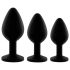 Rianne - 3-delige siliconen anaal plug set (zwart)