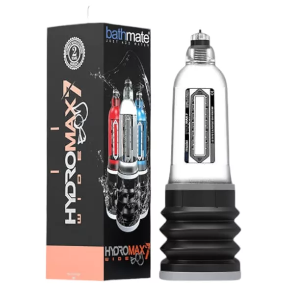 Bathmate Hydromax 7 Wide - penispomp met waterdruk - transparant