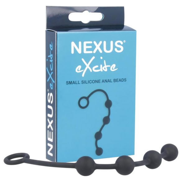Nexus Excite - anaal dildo met 4 kralen - zwart - klein