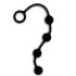 Nexus Excite - 4-parels anale dildo - zwart (klein)