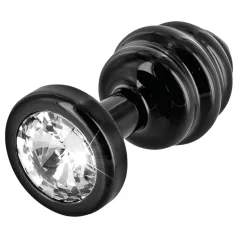 DIOGOL Anni - geribbelde anaalplug - zwart - (3cm)