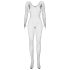 Obsessive N109 - Lange mouwen, open net catsuit - Zwart (S-L)