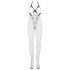 Obsessive N106 - opengewerkt, halternek catsuit - zwart (S-L)