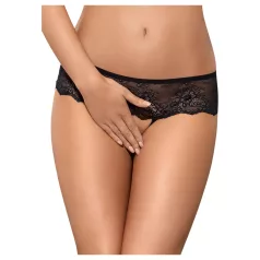Obsessive Merossa - open string met strass - zwart