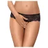 Obsessive Merossa - open string met strass - zwart