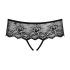 Obsessive Merossa - glinsterende open dames-string - zwart