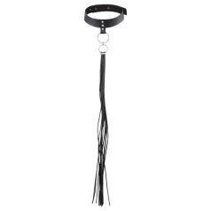 Bijoux Indiscrets - zweep en halsband - zwart