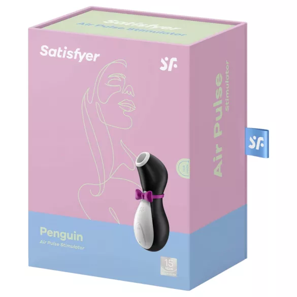 Satisfyer Penguin - clitorisstimulator - oplaadbaar en waterdicht - zwart/wit