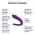 Satisfyer Double Classic - waterdichte, oplaadbare paravibrator (paars)