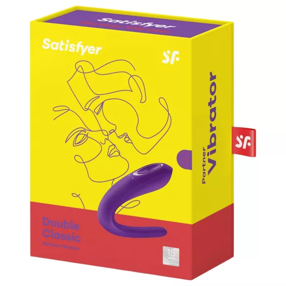 Satisfyer Double Classic - waterdichte, oplaadbare paravibrator (paars)