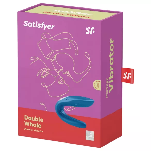 Satisfyer Double Whale - 2-motorige koppelsvibrator (blauw)