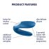 Satisfyer Dubbele Walvis - 2-motorige koppelvibrator (blauw)