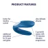 Satisfyer Double Whale - 2-motorige koppelsvibrator (blauw)