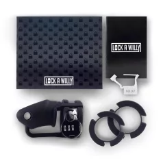 LOCK A WILLY - penis koker met slot - siliconen - zwart