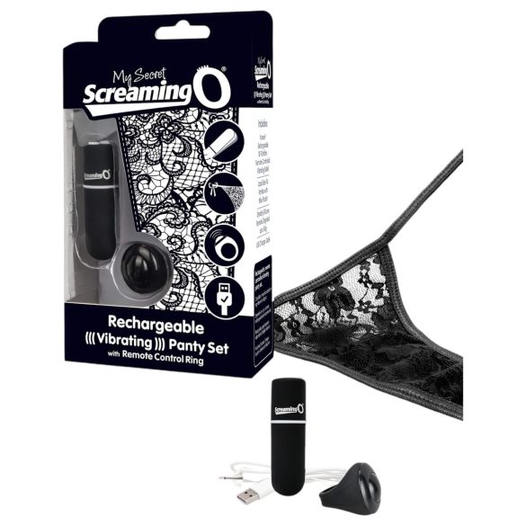 Screaming O MySecret - vibrerende slipje - zwart (S-L)