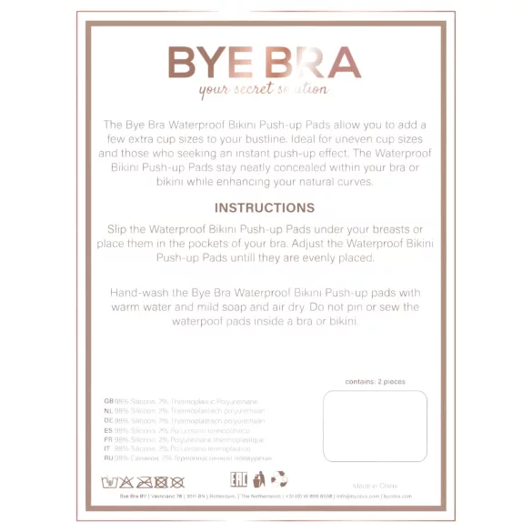 Bye Bra - zelfklevende borstlifters - waterdicht - transparant