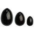 La Gemmes Yoni - set van 3 yoni-eieren - zwarte obsidiaan