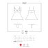 Obsessive 810-BAB-2 - kanten babydoll en string (wit) - L/XL