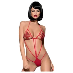 Obsessive Luiza - rood body met tulpjes en bandjes (S/M)