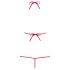 Obsessive Luiza - tulpenmotief body met bandjes - rood (S/M)