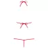 Obsessive Luiza - rood body met tulpjes en bandjes (S/M)