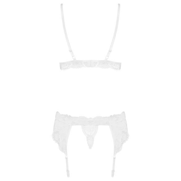 Obsessive 810-SEG-2 - kanten lingerie set (wit)