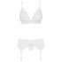 Obsessive 810-SEG-2 - kanten lingerieset (wit) - L/XL