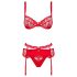 / Obsessive Heartina - lingerie set (rood)