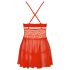 Obsessive 838-BAB-3 - pikante kanten babydoll en string (rood)