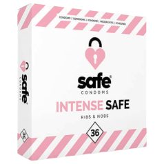 SAFE Intense - Geribbeld & gestippeld condoom (36 st)