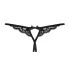 Obsessive - open string met strikje - kant - zwart - L/XL