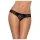 Obsessive Miamor - open dames string - kant met steentjes - zwart - XXL