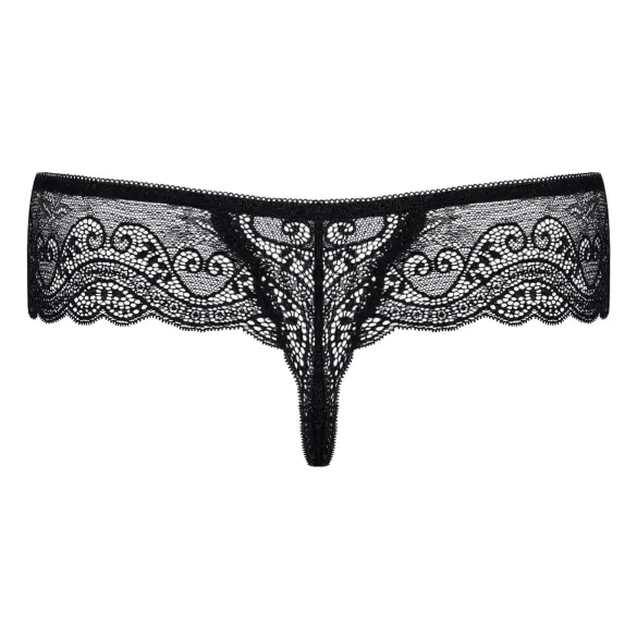Obsessive Miamor - dames string - met strass steentjes - kant - zwart