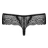 Obsessive Miamor - dames string - met strass steentjes - kant - zwart