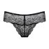 Obsessive Miamor - damesstring met edelsteen en kant (zwart)