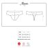 Obsessive Miamor - damesstring met edelsteen en kant (zwart) - L/XL