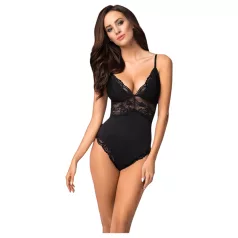 Obsessive - teddy body - kant - zwart - L/XL